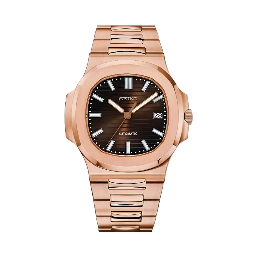 Seiko Mod Nautilus Or Rose