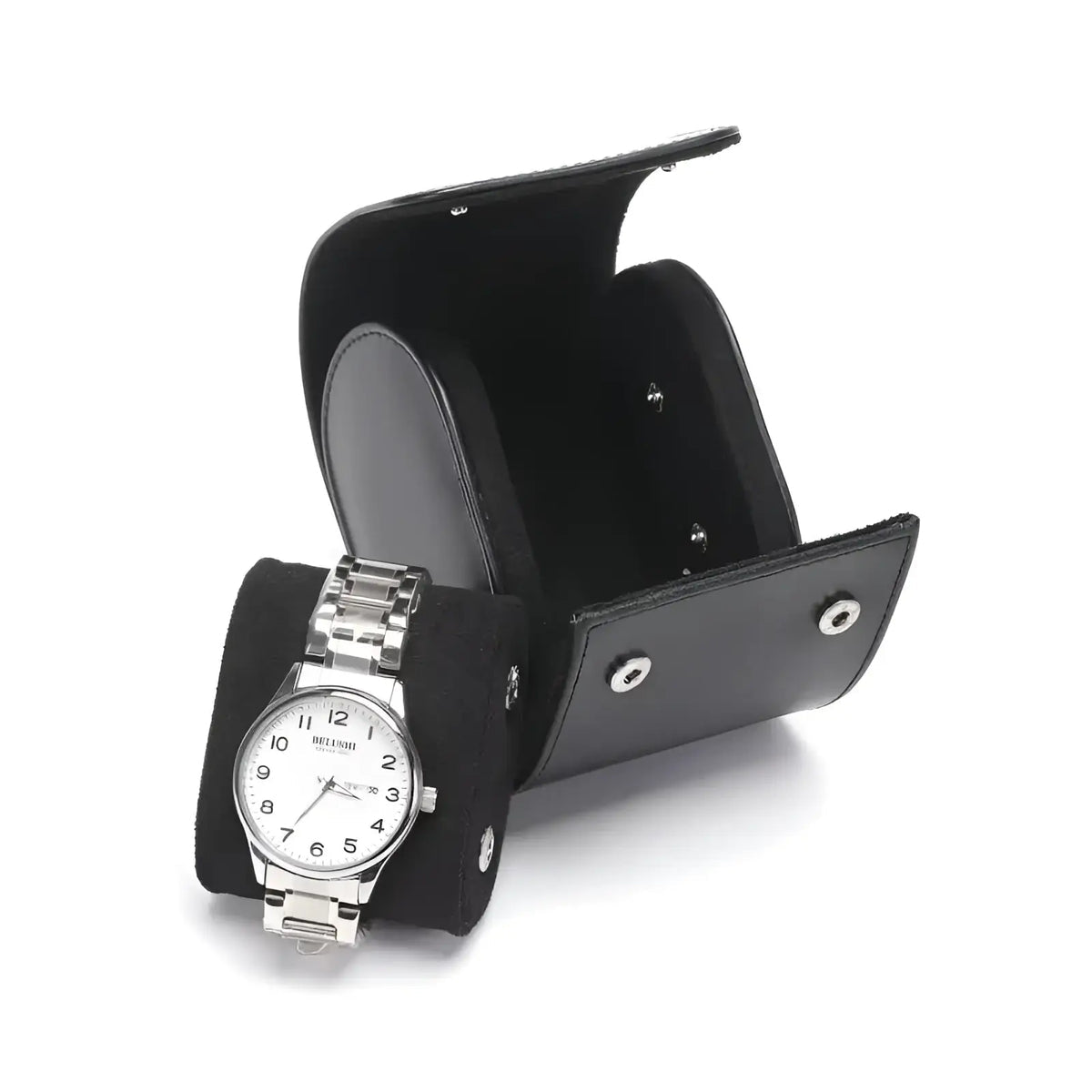 Boîte Cuir Noir Double Ouverture